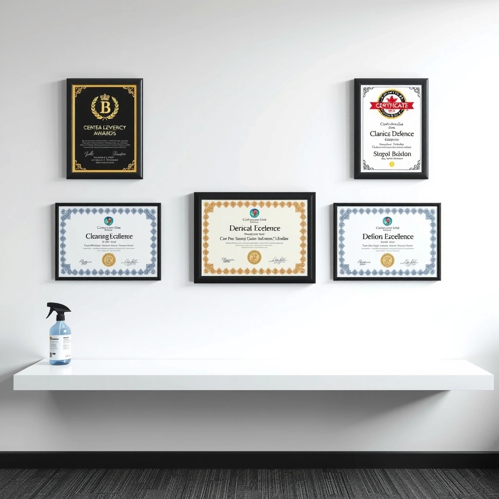 Awards and certifications display