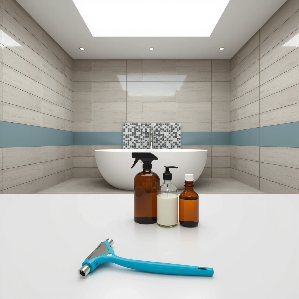 Bathroom deep cleaning showing tile restoration and fixture polishing